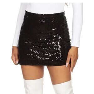 Black Sequin Skirt - NWOT (XL)